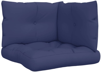 vidaXL Palettenkissen 3 Stk. Marineblau Oxford-Gewebe 378199