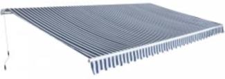 vidaXL Gelenkarmmarkise 600 cm Blau/Weiß 276352