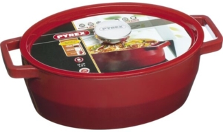 Topf mit Deckel Pyrex Slow Cook Gusseisen