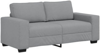 vidaXL 2-Sitzer-Sofa Hellgrau 140 cm Stoff 4105166