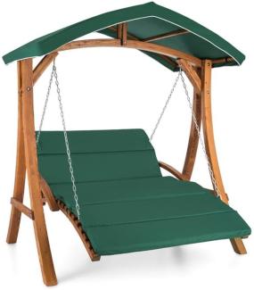 Aruba Hollywoodschaukel Gartenschaukel 130 cm 2-Sitzer Massivholz Grün