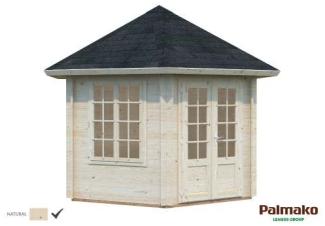 Palmako Gartenpavillon Hanna 76 m² Gartenpavillon aus Holz Gartenhütte Gartenlaube mit Montagematerial