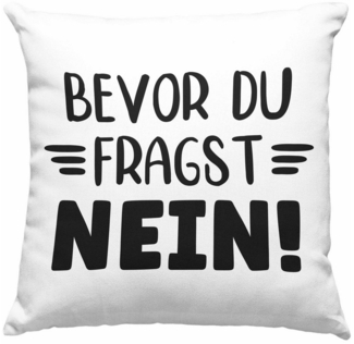 Trendation Dekokissen Trendation - Bevor Du Fragst Nein Kissen mit Spruch Geschenk Männer Fr