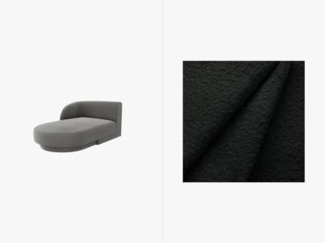 Micadoni Modul Miley 2-Sitzer Links Boucle Schwarz