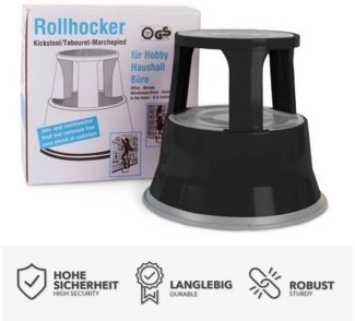 Karat Tritthocker Elefantenfuß, 4 Farben Rollhocker, Hocker, Sitzfläche ohne Lehne, Stahl