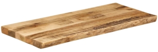 vidaXL Tischplatte mit Baumkante 90x40x3,8 cm Raues Mango Massivholz 370683