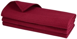 Engelland Geschirrtuch Poliertuch, (Vorteils-Set, 3-tlg, Waffel-Pique), 100 % Baumwolle, integrierte Aufhängeschlaufe, 70x50 cm