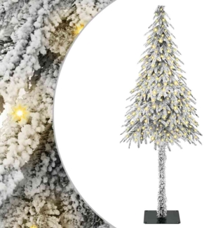 vidaXL Weihnachtsbaum mit 300 LEDs Weiß 210 cm PE und Stahl 3396238