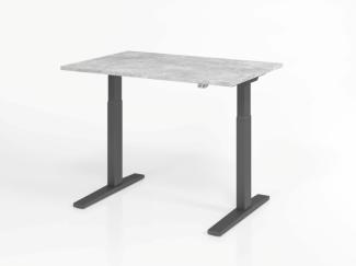 Sitz-Steh-Schreibtisch elektrisch 120x80 cm Beton/Graphit