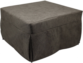 Dmora Pouf Arno, Mehrzwecksessel, Sitzsack, Hockerhocker, Made in Italy, 78x78 h45 cm, Braun