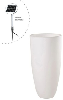 Blumentopf LED Shining Curvy Pot (white XL Solar )