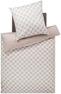 JOOP! Bettwäsche Cornflower Double 4083 77 Light Cream Mako Satin 200 x 200 + 2x 80 x 80 cm