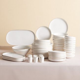 Karaca Geschirr-Set Karaca Streamline Saturn Geschirrset 59-teiliges 12 Personen Gold