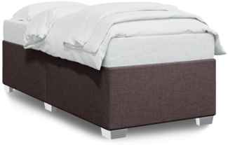 vidaXL Bettgestell ohne Matratze Dunkelbraun 80x200 cm Stoff 3284432