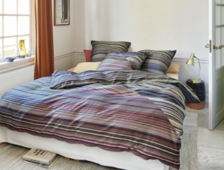 Irisette Mako-Satin Bettwäsche Set Glamour 8847 marine 240x220 cm + 2 x Kissenbezug 80x80 cm