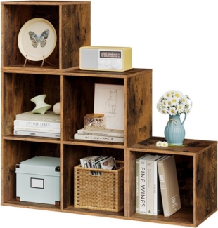 Woltu Bücherregal, 1-tlg, Würfelregal Schrank mit 6 Fächern, 90x90x30cm