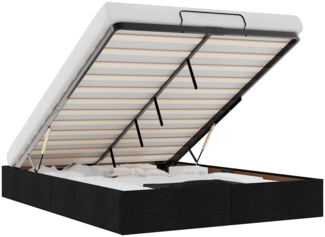 vidaXL Ottoman-Bett ohne Matratze Schwarz 140x190 cm Stoff 3310877