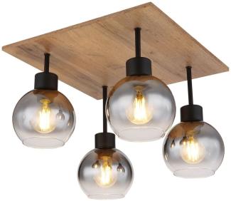 GLOBO Deckenleuchte Wohnzimmer Deckenlampe Schlafzimmer Holz Küche Flur 15656-4D