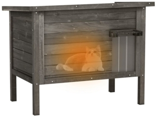 COSTWAY Tierhaus, Katzenhaus, Katzenhütte, Winterfest, mit Dach, Tür, Outdoor