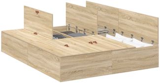 vidaXL Aufbewahrungsbettgestell mit Speicher Sonoma-Eiche 140 x 190 cm 3335431