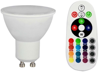 RGB LED 4,8 Watt Leuchtmittel GU10, 3000K, DxH 4,8x5,5 cm