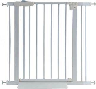 Treppenschutzgitter Absperrgitter weiß ohne Bohren Auto-Close + Rampe 81-92cm