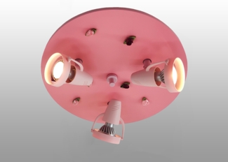 Coole LED Deckenleuchte Röschen fürs Kinderzimmer 3 flammig schwenkbar Ø35cm