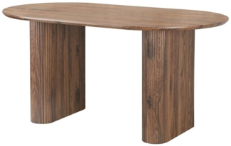 OTTO home Esstisch Bostonia, ovaler Esstisch, Beine mit Rillenstruktur, pflegeleicht, Höhe 76 cm