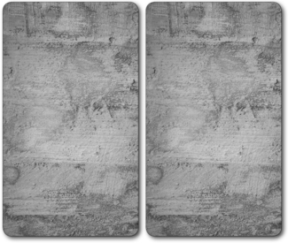 KESPER 36540-13 Multi-Glasschneideplatte 2er Pack Motiv BETON / Herdabdeckplatte / Glasschneidbrett / Glasplatte / Spritzschutz