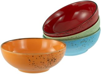 CreaTable Schale Nature Collection, Smoothie Bowl 4-tlg, Steinzeug, (Set, 4-tlg), Handwerklicher Look, Vintage