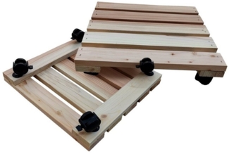 HTI-Line Rollbrett Pflanzenroller 2er Set Heidi, (Set, 2-St, 2x Pflanzenroller), Pflanzenuntersetzer Rollbrett Transporthilfe