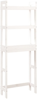 vidaXL Toilettenregal Weiß 63x26x171 cm Massivholz Kiefer 824659