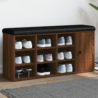 vidaXL Schuhbank Braun Eichen-Optik 102x32x50 cm Holzwerkstoff 835095