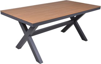 Gartentisch KIM - Kunststoff, Braun, 173 x 93,5 x 75 cm | Terrassentisch Wetterfest Outdoor Tisch