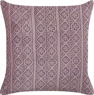 Dekokissen SILYBUM Baumwolle 45 x 45 cm Geometrisches Muster Blockdruck Rosa