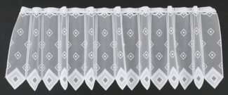 Gardinen Kranzusch Scheibengardine Quadrate (1 St), Stangendurchzug, transparent, Stablöcher,transparent,verschiedene Höhen, Breiten, Farben