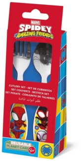 Spiderman Kinderbesteck Spiderman Spidey Friends Metallbesteckset, 2-teilig (2-tlg), Edelstahl