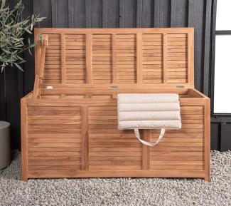 VENTURE HOME Teakholz Gartenbox Trento M | Natur | 50x130x60 cm