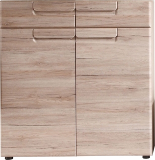 Flur Kommode Schuhschrank Malea Eiche San Remo 90 cm