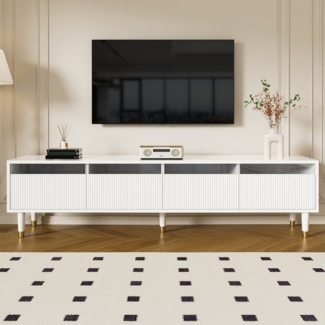 Ulife Lowboard TV-Schrank, Wohnzimmermöbel, TV-Board, große Aufbewahrung (1 St), 4 Schubladen, aus MDF und Acryl
