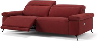 Sofanella Stoffsofa URBANA Dreisitzer Relaxsofa italienisch in Rot S: 210 Breite x 114 Tiefe