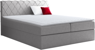 Boxspringbett Brasil, Grau, 120x200 cm