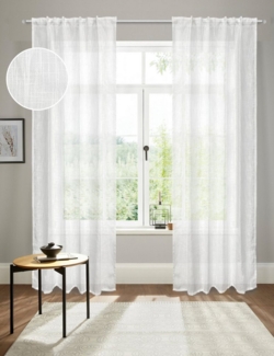 andas Gardine Tursik, Faltenband (1 St), blickdicht, Leinenstruktur, Blickdicht, Leinenlook, Polyester