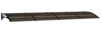 vidaXL Türvordach Schwarz 350 x 100 cm Polycarbonat 153596