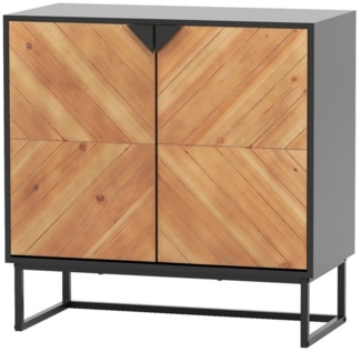 KOMFOTTEU Küchenbuffet Sideboard mit 2 Türen & Metallbeinen, 80 x 40 x 80 cm