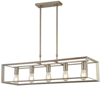 Hängelampe, Gestell Design, silber-gold, H 75 cm, HEATON