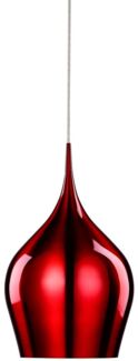 Pendelleuchte, Weinrot, Aluminium, H 160 cm, VIBRANT