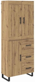 vidaXL Highboard Artisan-Eiche 69,5 x 34 x 180 cm Holzwerkstoff 3416055