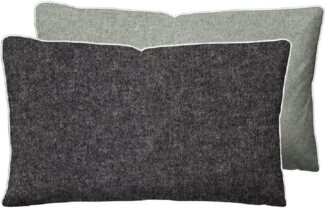 biberna Melange-Flanell Kopfkissenbezug MELANGE UNI, titanium
