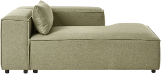 Linksseitige Chaiselounge BRANDE Stoff Hellgrün